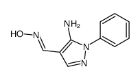 N-[(5-amino-1-phenylpyrazol-4-yl)methylidene]hydroxylamine结构式