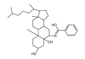 N-[(3S,5R,6R,8S,9S,10R,13R,14S,17R)-3,5-dihydroxy-10,13-dimethyl-17-[(2R)-6-methylheptan-2-yl]-1,2,3,4,6,7,8,9,11,12,14,15,16,17-tetradecahydrocyclopenta[a]phenanthren-6-yl]benzamide Structure
