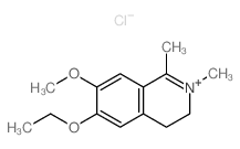 Isoquinolinium,6-ethoxy-3,4-dihydro-7-methoxy-1,2-dimethyl-, chloride (1:1) Structure