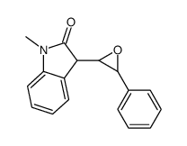1-methyl-3-(3-phenyloxiran-2-yl)-3H-indol-2-one结构式