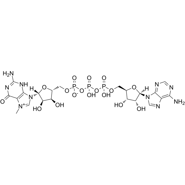 N7-Methyl-guanosine-5'-triphosphate-5'-adenosine结构式