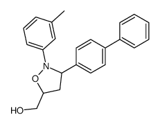 [2-(3-methylphenyl)-3-(4-phenylphenyl)-1,2-oxazolidin-5-yl]methanol结构式