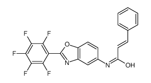 (E)-N-[2-(2,3,4,5,6-pentafluorophenyl)-1,3-benzoxazol-5-yl]-3-phenylprop-2-enamide结构式