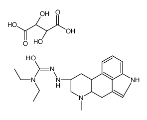 3-[[(6aR,9S)-7-methyl-6,6a,8,9,10,10a-hexahydro-4H-indolo[4,3-fg]quinoline-9-yl]amino]-1,1-diethylurea,(2R,3R)-2,3-dihydroxybutanedioic acid结构式