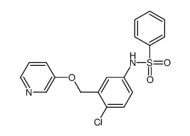 N-[4-chloro-3-(pyridin-3-yloxymethyl)phenyl]benzenesulfonamide结构式