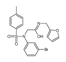 2-(3-bromo-N-(4-methylphenyl)sulfonylanilino)-N-(furan-2-ylmethyl)acetamide结构式