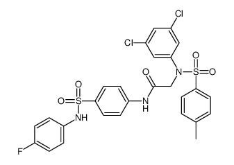 2-(3,5-dichloro-N-(4-methylphenyl)sulfonylanilino)-N-[4-[(4-fluorophenyl)sulfamoyl]phenyl]acetamide结构式