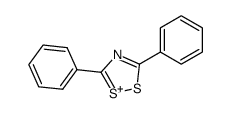 3,5-diphenyl-1,2,4-dithiazol-1-ium结构式