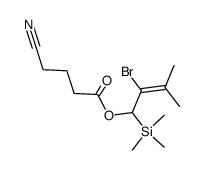 (+/-)-4-cyanobutyric acid 2-bromo-3-methyl-1-(trimethylsilanyl)but-2-enyl ester结构式