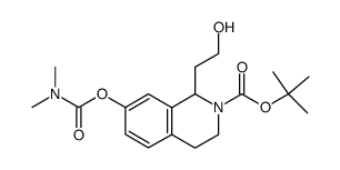 t-butyl 7-dimethylcarbamoyloxy-1-(2-hydroxyethyl)-3,4-dihydro-1H-isoquinoline-2-carboxylate结构式