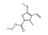 ETHYL 3-METHYL-5-(METHYLTHIO)-4-VINYLTHIOPHENE-2-CARBOXYLATE结构式
