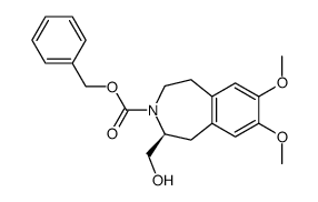 (S)-2-Hydroxymethyl-7,8-dimethoxy-1,2,4,5-tetrahydro-benzo[d]azepine-3-carboxylic acid benzyl ester结构式