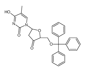 5-methyl-1-[(2R,5R)-4-oxo-5-(trityloxymethyl)oxolan-2-yl]pyrimidine-2,4-dione Structure