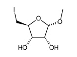 methyl 5-deoxy-5-iodo-α-D-riboside Structure
