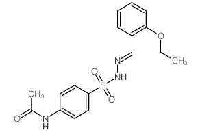 N-[4-[[(2-ethoxyphenyl)methylideneamino]sulfamoyl]phenyl]acetamide Structure