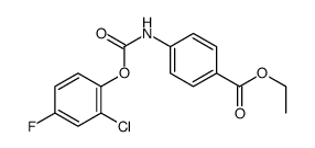 ethyl 4-[(2-chloro-4-fluorophenoxy)carbonylamino]benzoate结构式