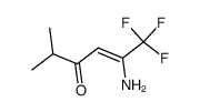 2-Amino-1,1,1-trifluor-5-methyl-2-hexen-4-on结构式