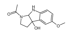 1,2,3,3a,8,8a-hexahydro-1-acetyl-5-methoxy-3a-hydroxypyrrolo[2,3-b]indole Structure