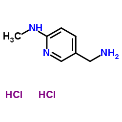 3-Pyridinemethanamine, 6-(methylamino)-, hydrochloride (1:2) Structure