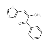 2-Propen-1-one,2-methyl-1-phenyl-3-(2-thienyl)-, (E)- (9CI) Structure
