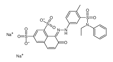 disodium 8-[[3-[(ethylphenylamino)sulphonyl]-4-methylphenyl]azo]-7-hydroxynaphthalene-1,3-disulphonate结构式