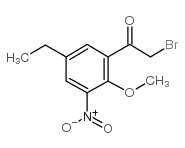 2-bromo-1-(5-ethyl-2-methoxy-3-nitrophenyl)ethanone结构式