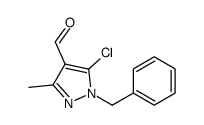 1-benzyl-5-chloro-3-methylpyrazole-4-carbaldehyde Structure