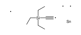 triethyl(2-trimethylstannylethynyl)silane Structure