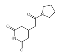 4-(2-oxo-2-pyrrolidin-1-yl-ethyl)piperidine-2,6-dione结构式