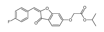 propan-2-yl 2-[[2-[(4-fluorophenyl)methylidene]-3-oxo-1-benzofuran-6-yl]oxy]acetate结构式