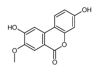 3,9-dihydroxy-8-methoxy-6H-dibenzo[b,d]pyran-6-one结构式