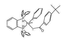[Pd(1,2-bis(diphenylphosphino)benzene)(phenyl)(CH2C(O)C6H4-4-t-Bu)]结构式