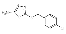 5-[(4-chlorophenyl)methylsulfanyl]-1,3,4-thiadiazol-2-amine structure