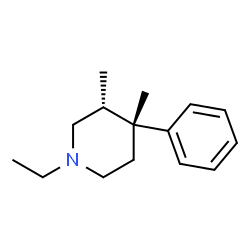 Piperidine, 1-ethyl-3,4-dimethyl-4-phenyl-, cis- (9CI) Structure