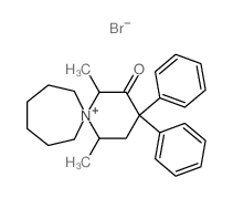 6-Azoniaspiro[5.6]dodecane,1,5-dimethyl-2-oxo-3,3-diphenyl-, bromide (1:1)结构式