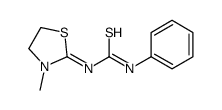 1-(3-methyl-1,3-thiazolidin-2-ylidene)-3-phenylthiourea结构式