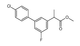 methyl 2-(4'-chloro-5-fluoro-[1,1'-biphenyl]-3-yl)propanoate结构式