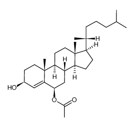 6β-acetoxy-3β-hydroxycholest-4-ene Structure