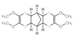 4,5,11,12-Tetramethoxy-3,6,10,13-tetrathia-exo-2,7-exo-9,14-tetracyclo<6.6.1.02,7.09,14>pentadeca-4,11-dien结构式