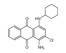 1-amino-2-chloro-4-(cyclohexylamino)anthracene-9,10-dione结构式