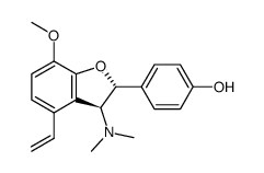 4-((2R,3S)-3-(dimethylamino)-7-methoxy-4-vinyl-2,3-dihydrobenzofuran-2-yl)phenol结构式