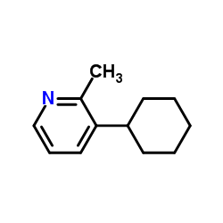 Pyridine, 3-cyclohexyl-2-methyl- (9CI) structure