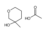 acetic acid,3-methyloxan-3-ol Structure