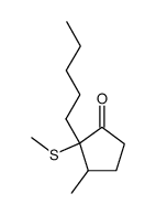 3-methyl-2-methylthio-2-pentylcyclopentanone结构式