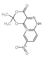 2,2-dimethyl-5-[(4-nitrophenyl)hydrazinylidene]-1,3-dioxane-4,6-dione结构式