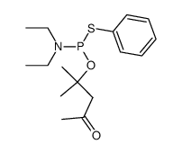 O-(1,1-dimethyl-3-oxobutyl) S-phenyl diethylphosphoramidothioite结构式