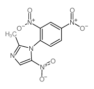 1-(2,4-dinitrophenyl)-2-methyl-5-nitro-imidazole结构式