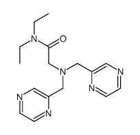 2-[bis(pyrazin-2-ylmethyl)amino]-N,N-diethylacetamide结构式