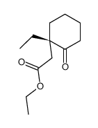 ethyl 2-[(1S)-1-ethyl-2-oxocyclohexyl]acetate结构式