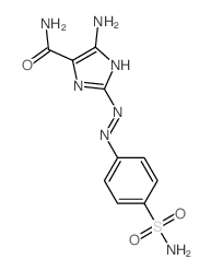 5-amino-2-[(4-sulfamoylphenyl)hydrazinylidene]imidazole-4-carboxamide结构式